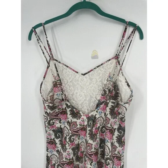 VTG 90s Gold Label Victoria's Secret Lace Floral Slip Satin Dress Lingerie - Picture 11 of 11